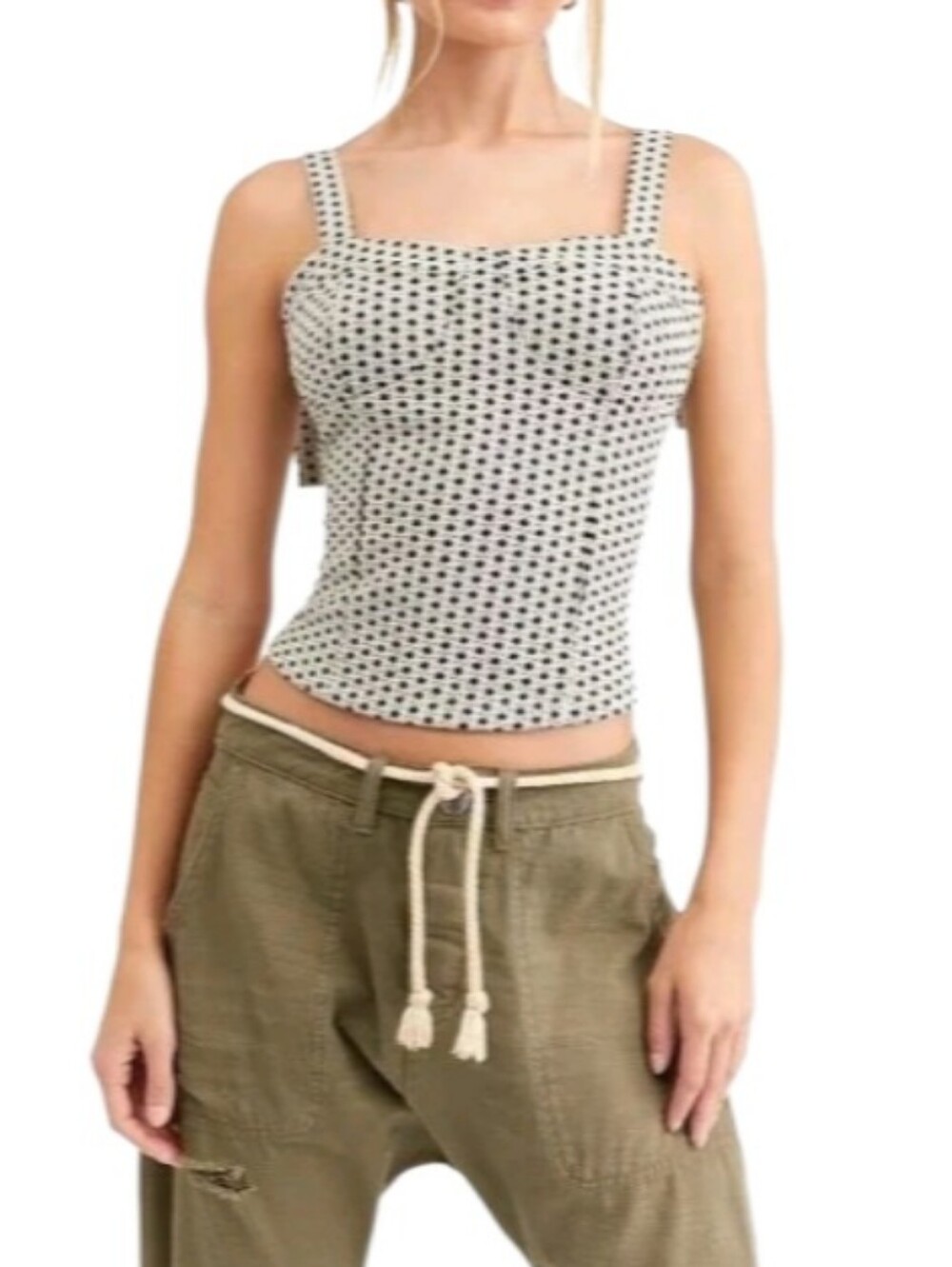 Free People Corset Tie-Strap Bustier Top